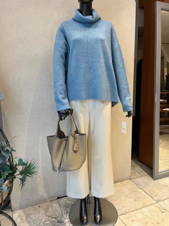リクエストからのご紹介♪　LOURDESワイドパンツ＆Deargueニット＆b7ピーコート