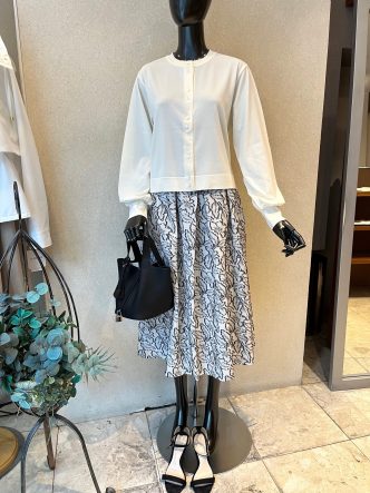 ALDRIDGEカーディガン＆Doneeyuスキッパーシャツブラウス