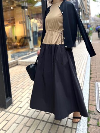 KOKIAい素材使いドッキングワンピース♡
