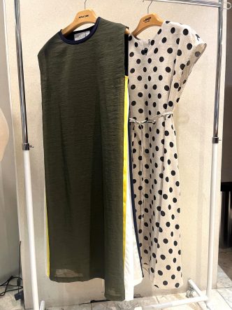 TULUMB異素材使いワンピース＆KOKIAドット柄リネンワンピース