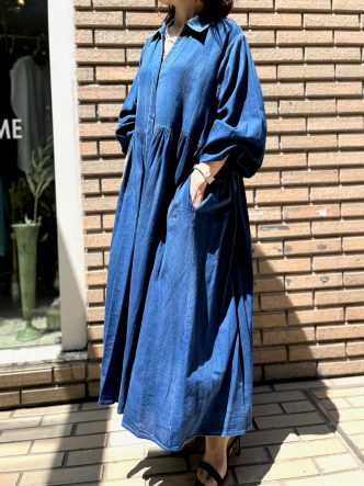 b7デニムシャツワンピース