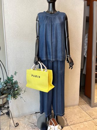 NOUQUE点セルデニムブラウス＆パンツ