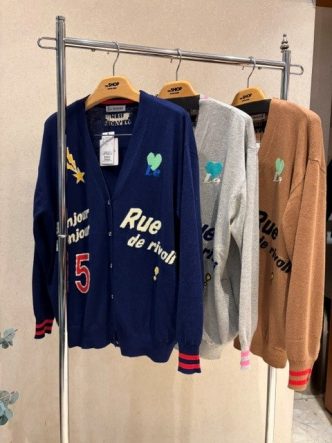 Le MARAISコットンカシミヤジャガードカーディガン